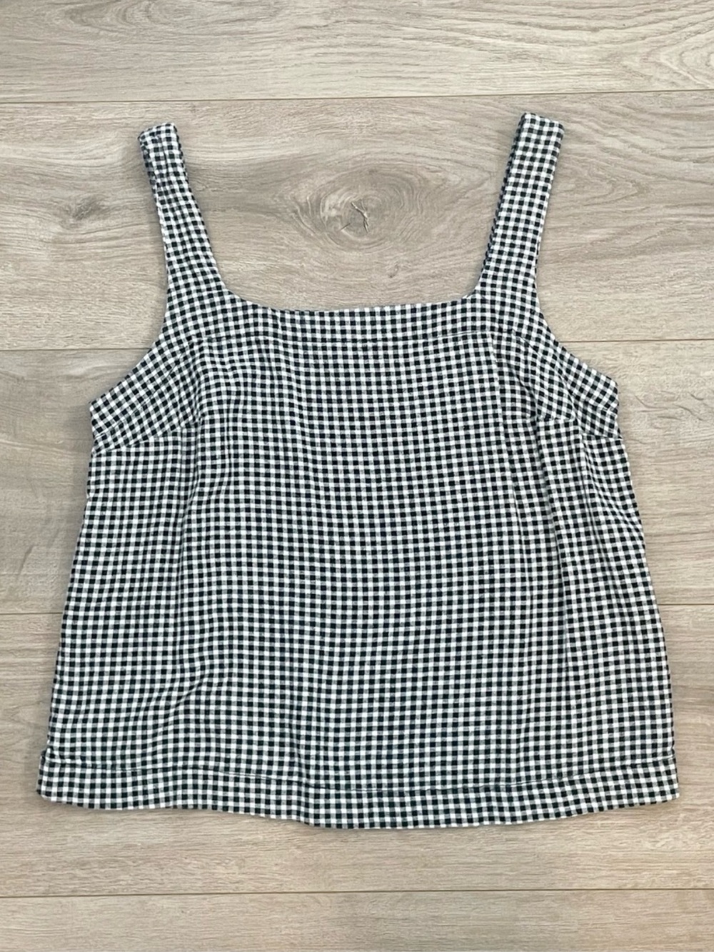 a new day Gingham Linen Top